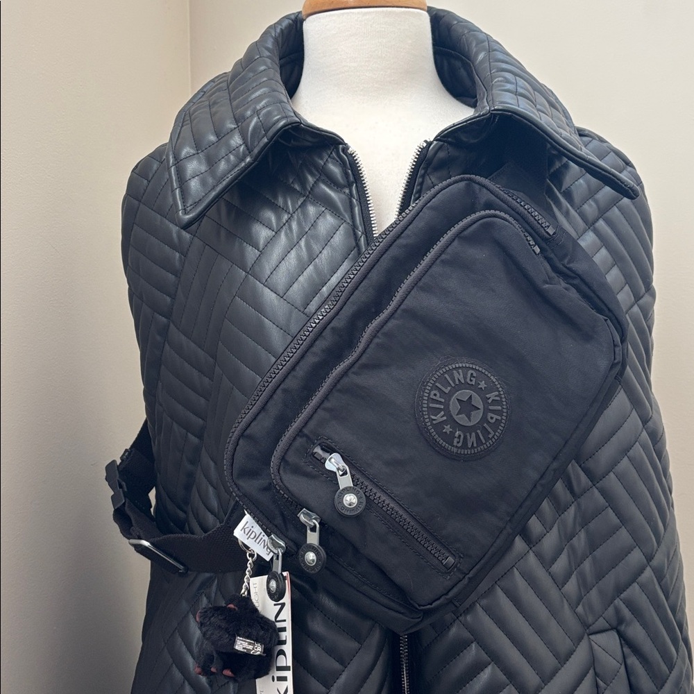 Kipling Black Multi Pocket Sling Bag NWT - Picture 11 of 11